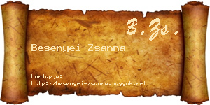 Besenyei Zsanna névjegykártya